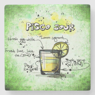Pisco Sour Drink Recipe Stenen Onderzetter
