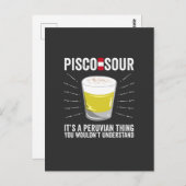 Pisco Sour Het is een Peruviaans ding dat je niet  Briefkaart (Voorkant / Achterkant)