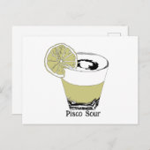 Pisco Sour Illustration Briefkaart (Voorkant / Achterkant)