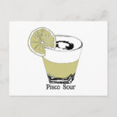 Pisco Sour Illustration Briefkaart (Voorkant)