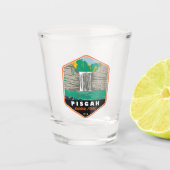 Pisgah National Forest North Carolina Emblem Shot Glas (Voorkant)