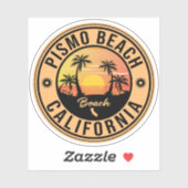 Pismo Beach California  Palm Tree 60s Sticker (Vel)