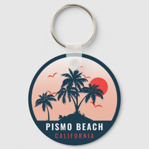 Pismo Beach California Retro Sunset Souvenirs 80s Sleutelhanger