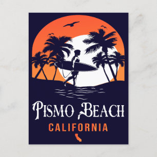 Pismo Beach California Sunset Vacation Souvenirs Briefkaart