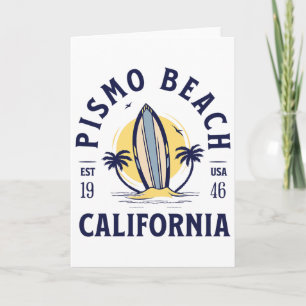 Pismo Beach Californië Surfen Zomer Vakantie Vinta Kaart