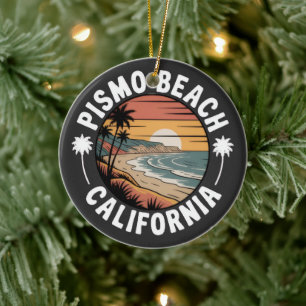 Pismo Beach, Californië Tekening Keramisch Ornament