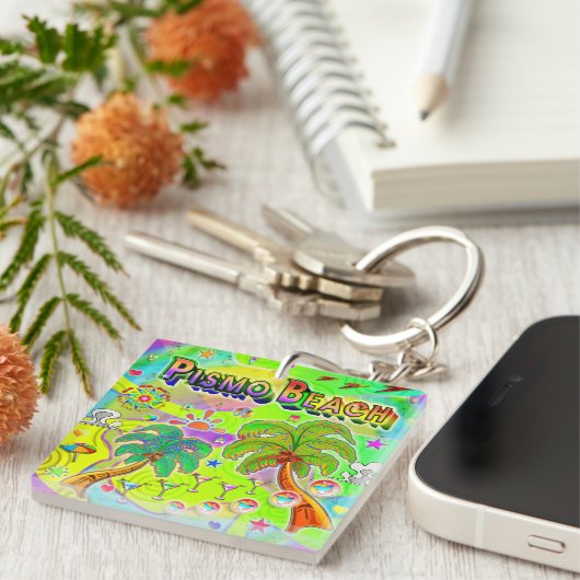 Pismo Beach Mind Focus Keychain (Voorkant Rechts)