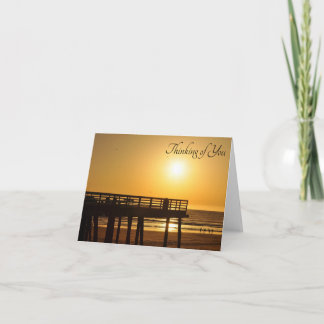 Pismo Pier in de zon Notitiekaartje
