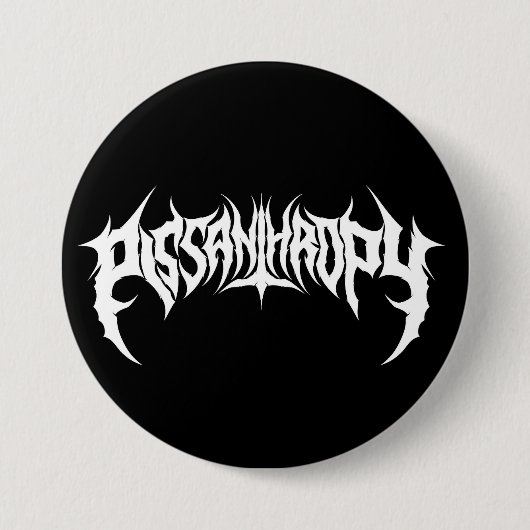 Pissanthropy Death Metal Fake Band Button (Voorkant)