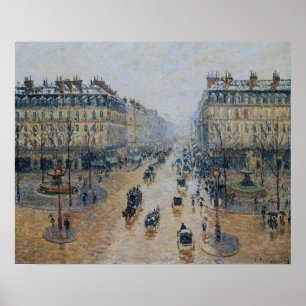 Pissarro - Avenue de L'Opera Snow Morning 1898 Poster
