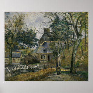 Pissarro - Boerderij bij Montfoucault 1874 Poster