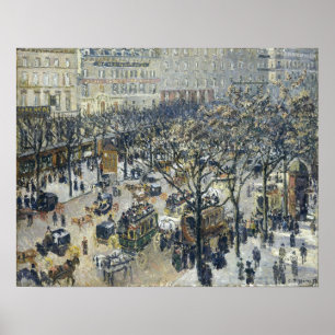 Pissarro - Boulevard Des Italiens Ochtendzonlicht Poster