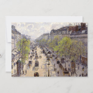 Pissarro - Boulevard Montmartre, lente Bedankkaart