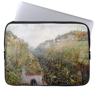 Pissarro - Boulevard Montmartre , Mardi Gras Laptop Sleeve