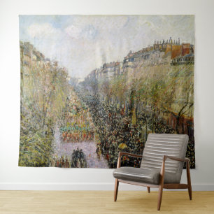 Pissarro - Boulevard Montmartre , Mardi Gras Wandkleed