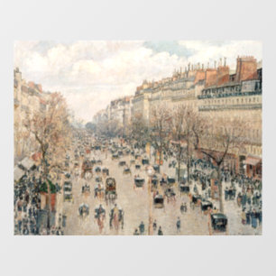 Pissarro - Boulevard Montmartre, Middagzon Raamsticker