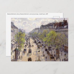 Pissarro - Boulevard Montmartre - Spring Briefkaart