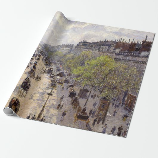Pissarro - Boulevard Montmartre - Spring Cadeaupapier (Uitgerold)