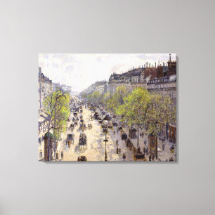Pissarro - Boulevard Montmartre - Spring Canvas Afdruk