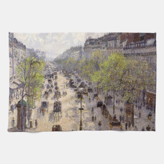 Pissarro - Boulevard Montmartre - Spring Theedoek (Horizontaal)