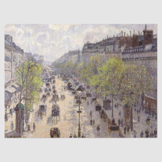 Pissarro - Boulevard Montmartre - Spring Tissuepapier (Voorkant)