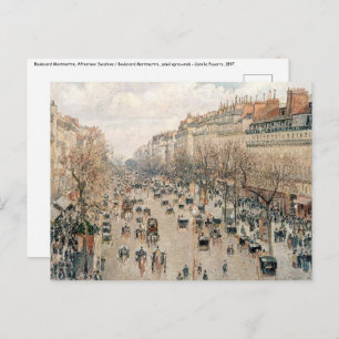 Pissarro - Boulevard Montmartre, vanmiddag Sun Briefkaart