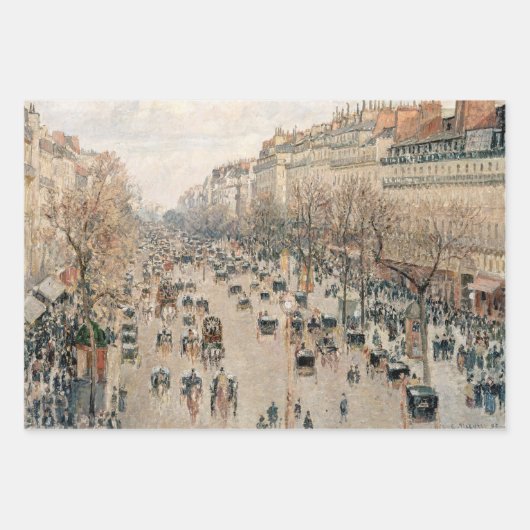 Pissarro - Boulevard Montmartre, vanmiddag Sun Inpakpapier Vel (Voorkant 2)
