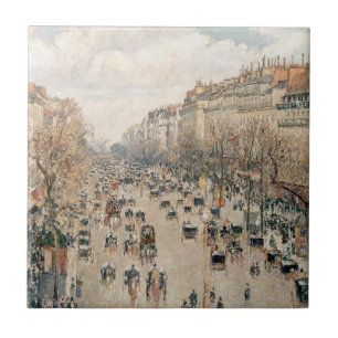 Pissarro - Boulevard Montmartre, vanmiddag Sun Tegeltje