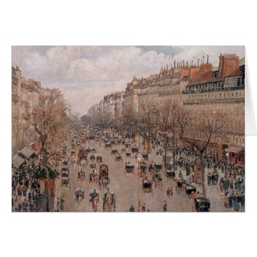 Pissarro Boulevard Montmartre Wenskaart (Voorkant Horizontaal)