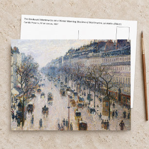 Pissarro - Boulevard Montmartre, Winterochtend Briefkaart