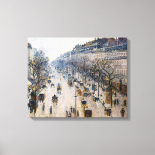 Pissarro - Boulevard Montmartre, Winterochtend Canvas Afdruk