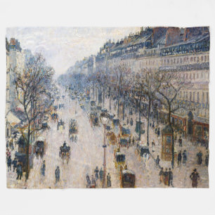 Pissarro - Boulevard Montmartre, Winterochtend Fleece Deken