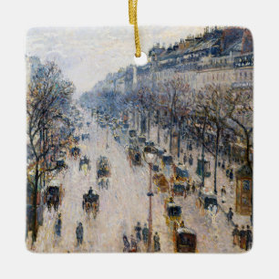 Pissarro - Boulevard Montmartre, Winterochtend Keramisch Ornament