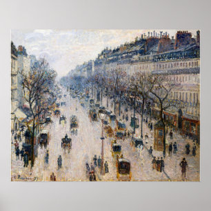 Pissarro - Boulevard Montmartre, Winterochtend Poster