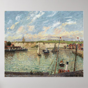 Pissarro - Haven van Dieppe Middag Zonnig Weer Poster