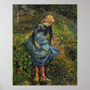 Pissarro - Herderin (Jong boerenmeisje) 1881 Poster