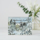 Pissarro - Het huis van Piette in Montfoucault Briefkaart (Staand voorkant)