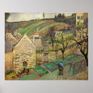 Pissarro - Heuvel van Hermitage Pontoise 1873 Poster