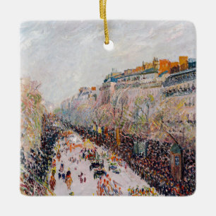 Pissarro - Montmartre, Mardi Gras op de Boulevard Keramisch Ornament