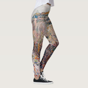 Pissarro - Montmartre, Mardi Gras op de Boulevard Leggings
