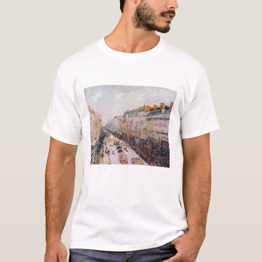 Pissarro - Montmartre, Mardi Gras op de Boulevard T-shirt (Voorkant)