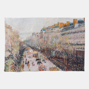 Pissarro - Montmartre, Mardi Gras op de Boulevard Theedoek
