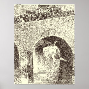 Pissarro - moord op een in de steek gelaten vrouw poster