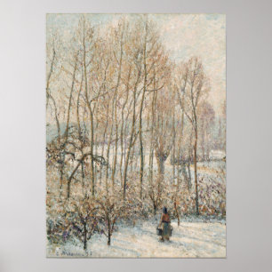 Pissarro - Morgen Zonlicht Op De Sneeuw Eragny Poster