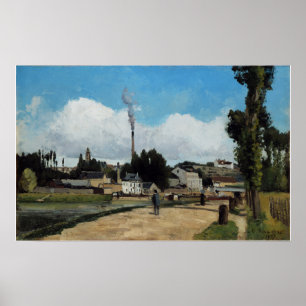 Pissarro - Oever van de Oise bij Pontoise Poster