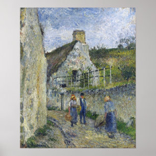 Pissarro - Paved Street at Valhermeil , Auvers Poster