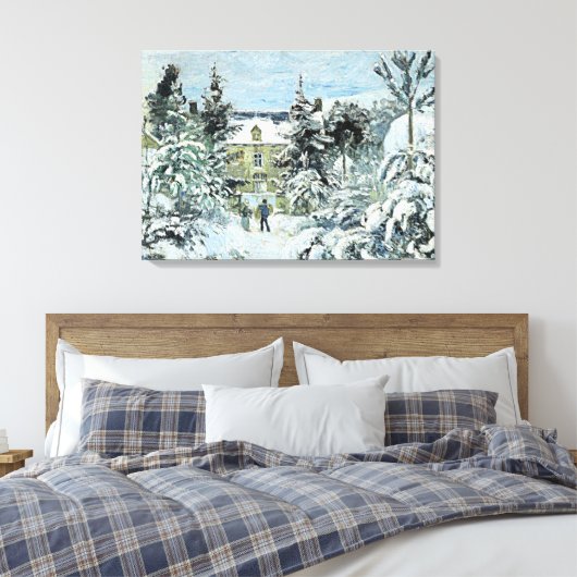 Pissarro - Piette's House in Montfoucault Canvas Afdruk (Insitu (Slaapkamer))