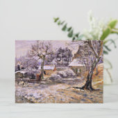 Pissarro - sneeuw op Montfoucault Kaart (Staand voorkant)