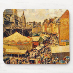 Pissarro: The Fair in Dieppe, Sunny Morning Muismat