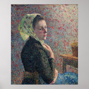 Pissarro - Vrouw Met Groene Sjaal 1893 Poster